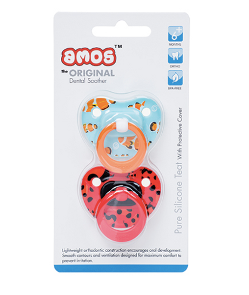 Bilde av Amos | Dental Smokk 6mnd+ | 2pk | Ladybird