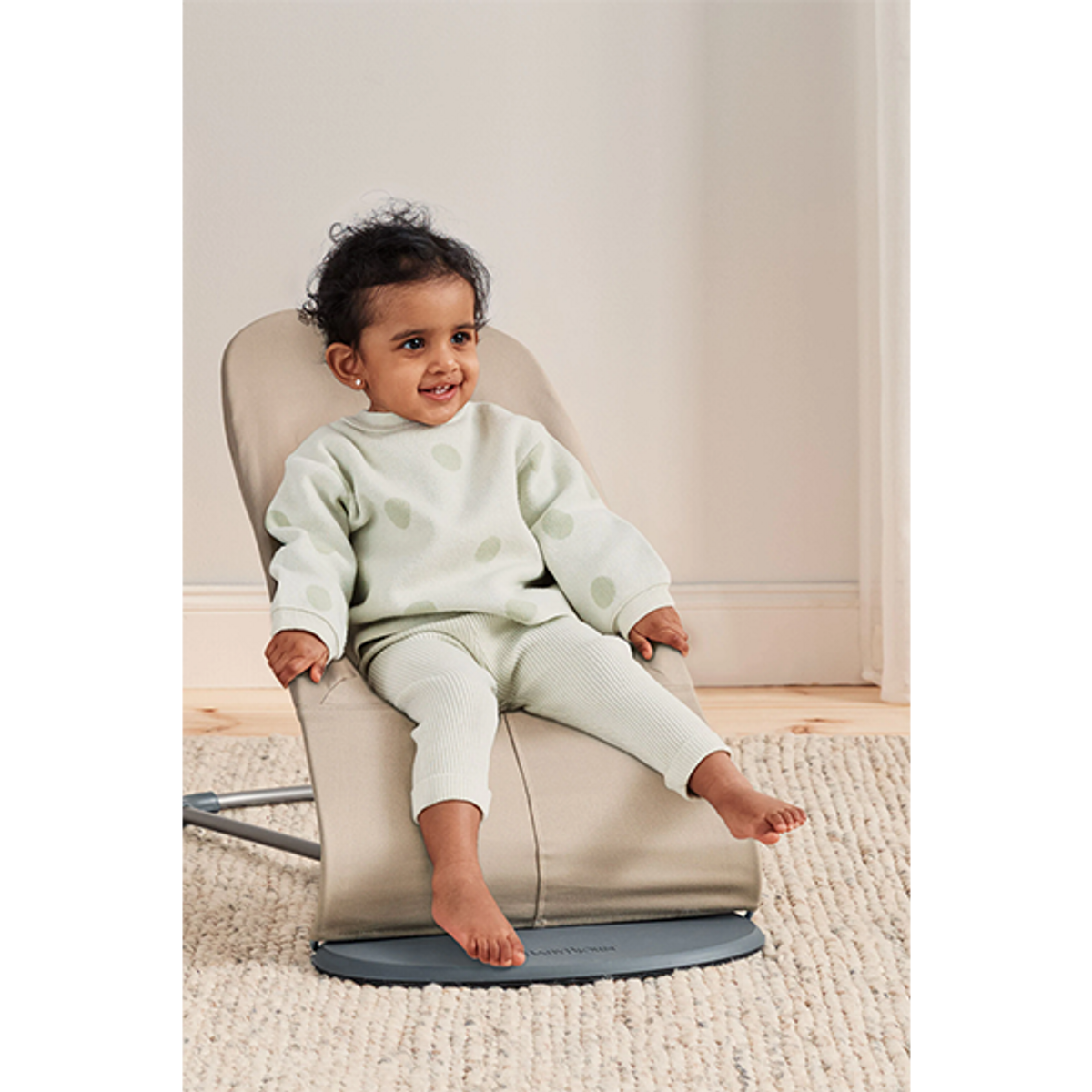 BABYBJÖRN | Vippestol Balance Soft | Vevd/Jersey | Oxford Khaki/Beige