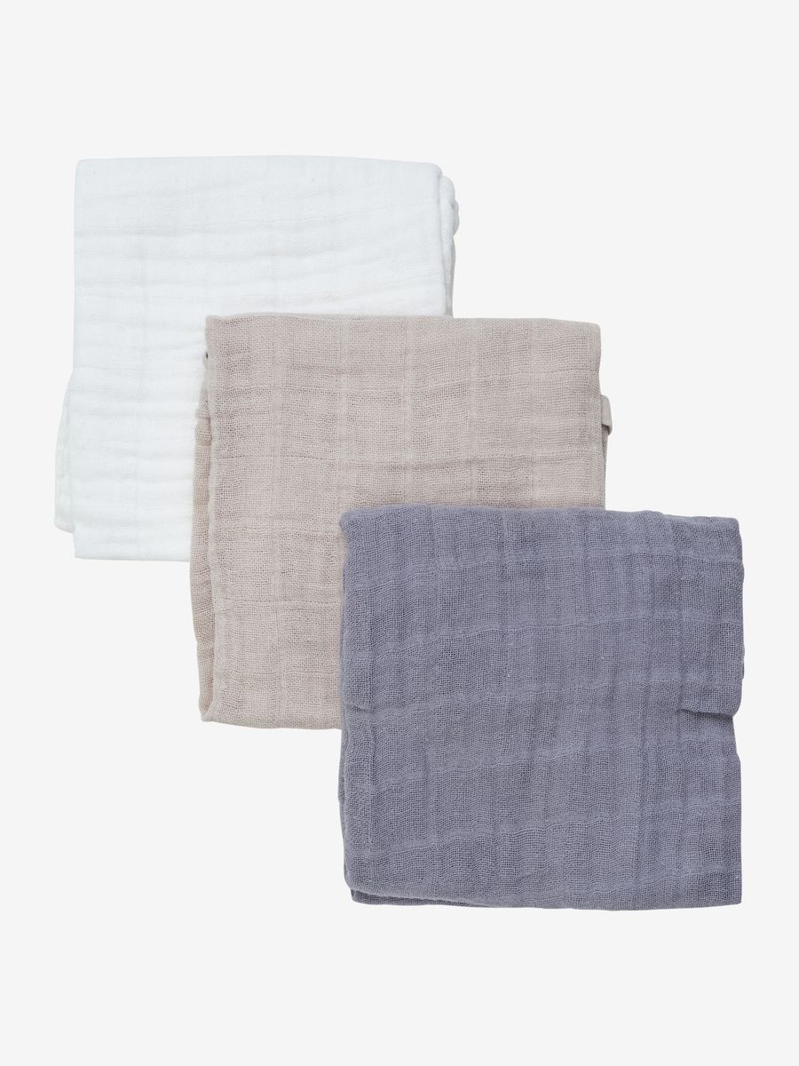 Pippi | Ensfargede muslinkluter 3-pk | Tradewinds