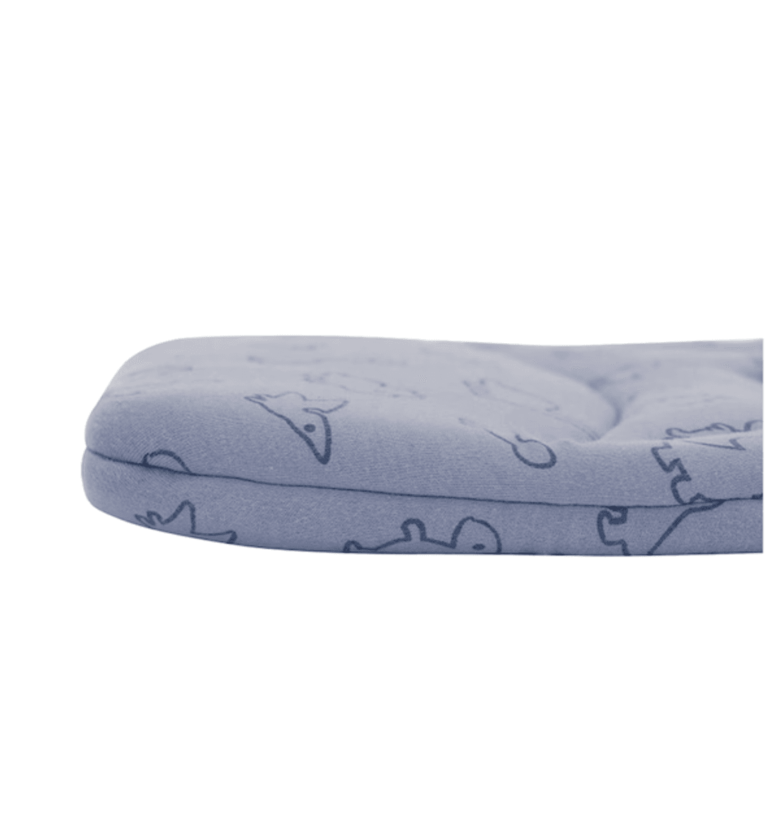 Fillikid, Vendbar sitteunderlag med memory foam – Dino Blue