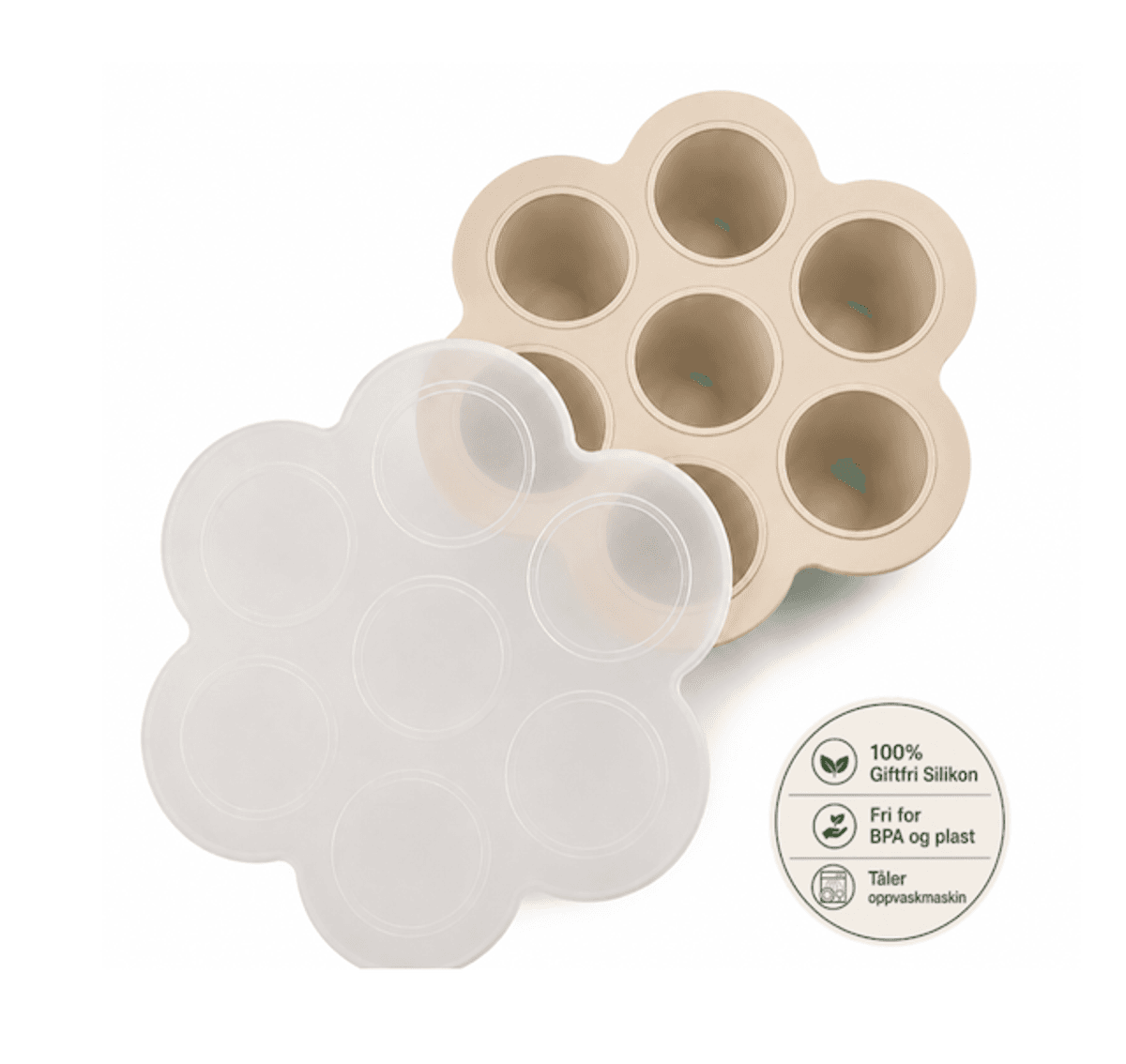 Troller Kids | Silikon Mat Oppbevaring og Fryseform | Beige