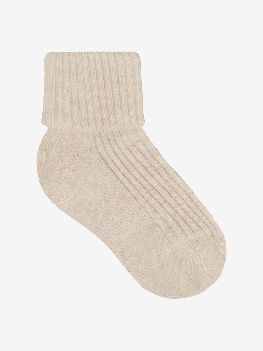Minymo | Ribbestrikkede babysokker 3-pk | Birch