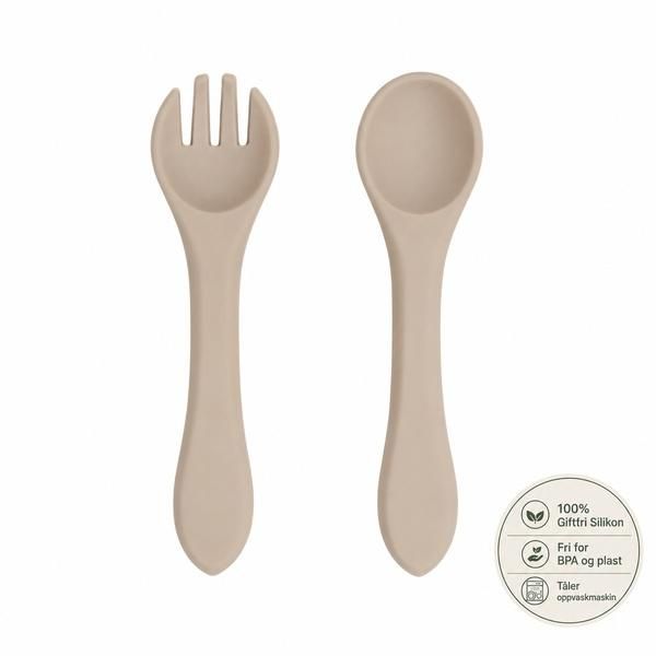 Troller Kids | Silikon Bestikk | Beige