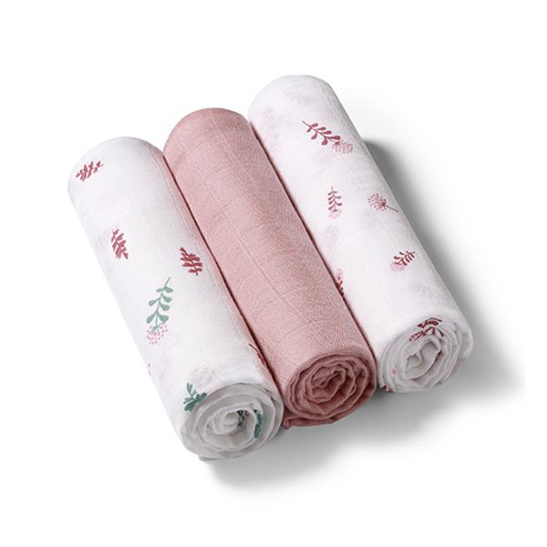 Hovedbilde Babyono |Bambuskluter 3pk | 70x70 | Rosa