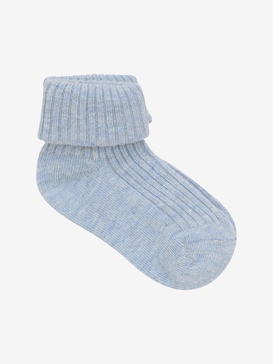 Minymo | Ribbestrikkede babysokker 3-pk | Winter Sky