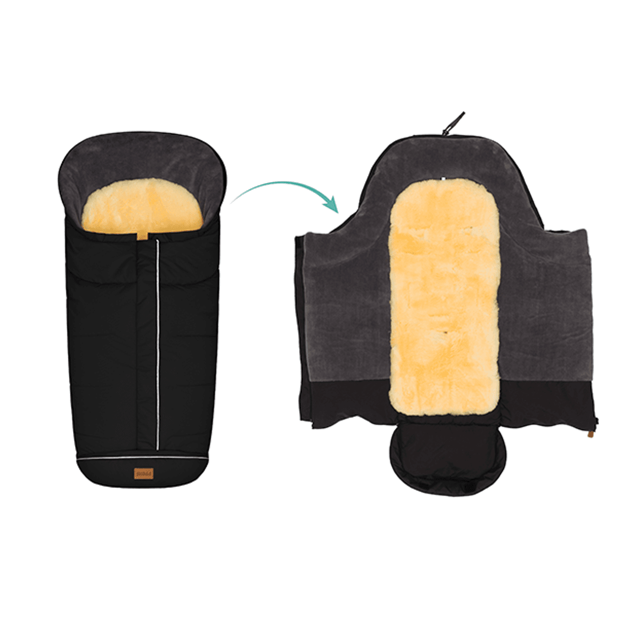 Fillikid | VInterpose Nanga lammeskinn | Black