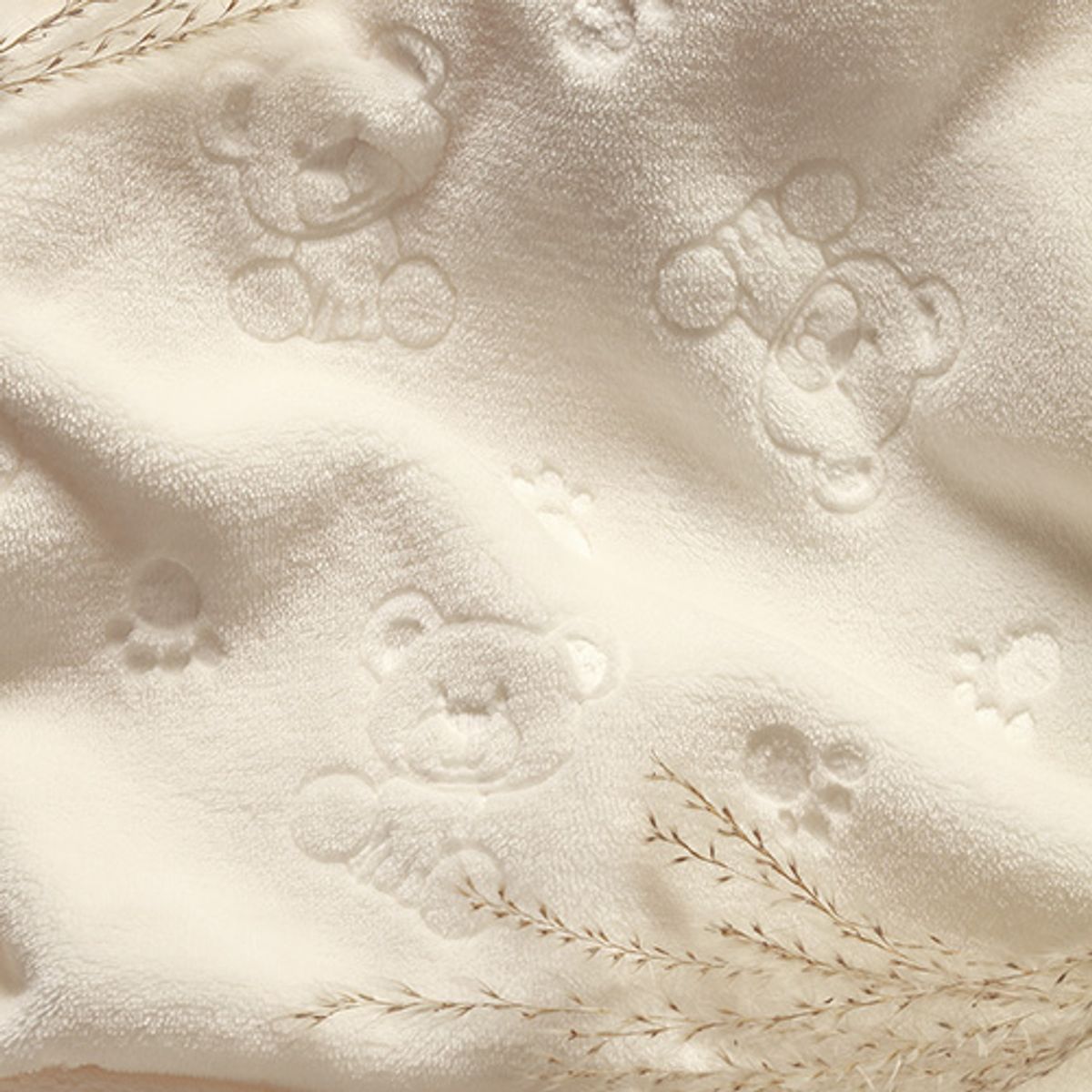 Babyono | Babyteppe med kosedyr | Krem 75 x 100 cm