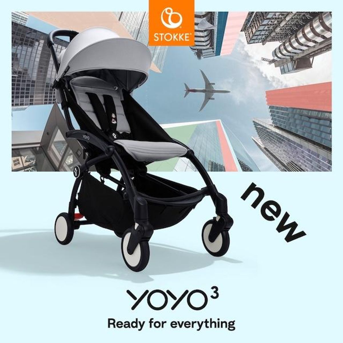 Stokke® | YOYO-3 Trille 6+ | Aqua and Black 