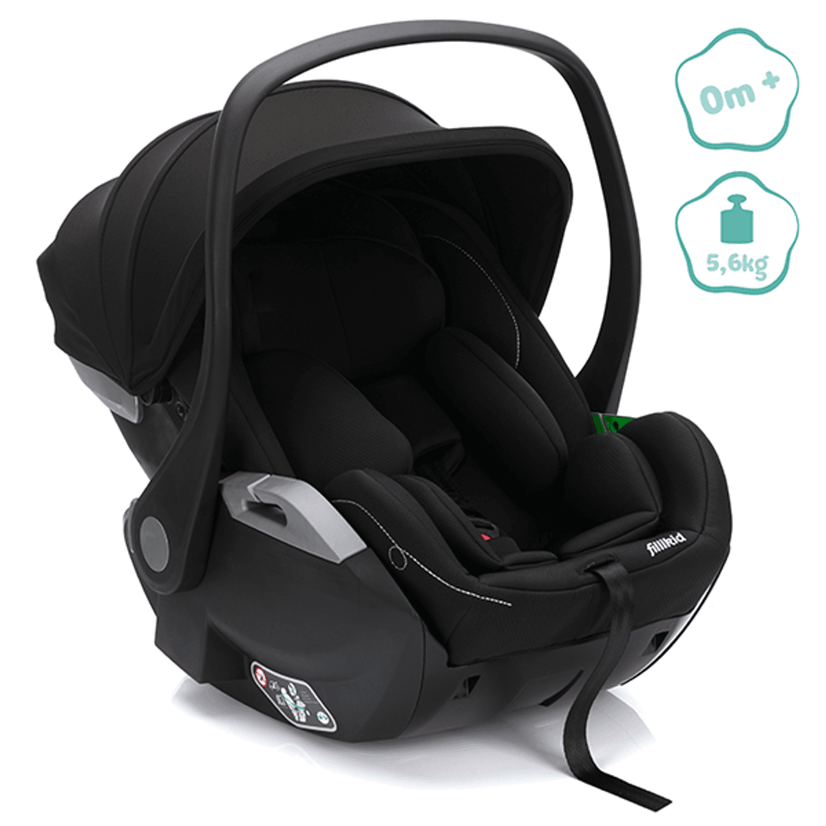 Fillikid | Noa Bilstol og Base | 0-13 kg | Black