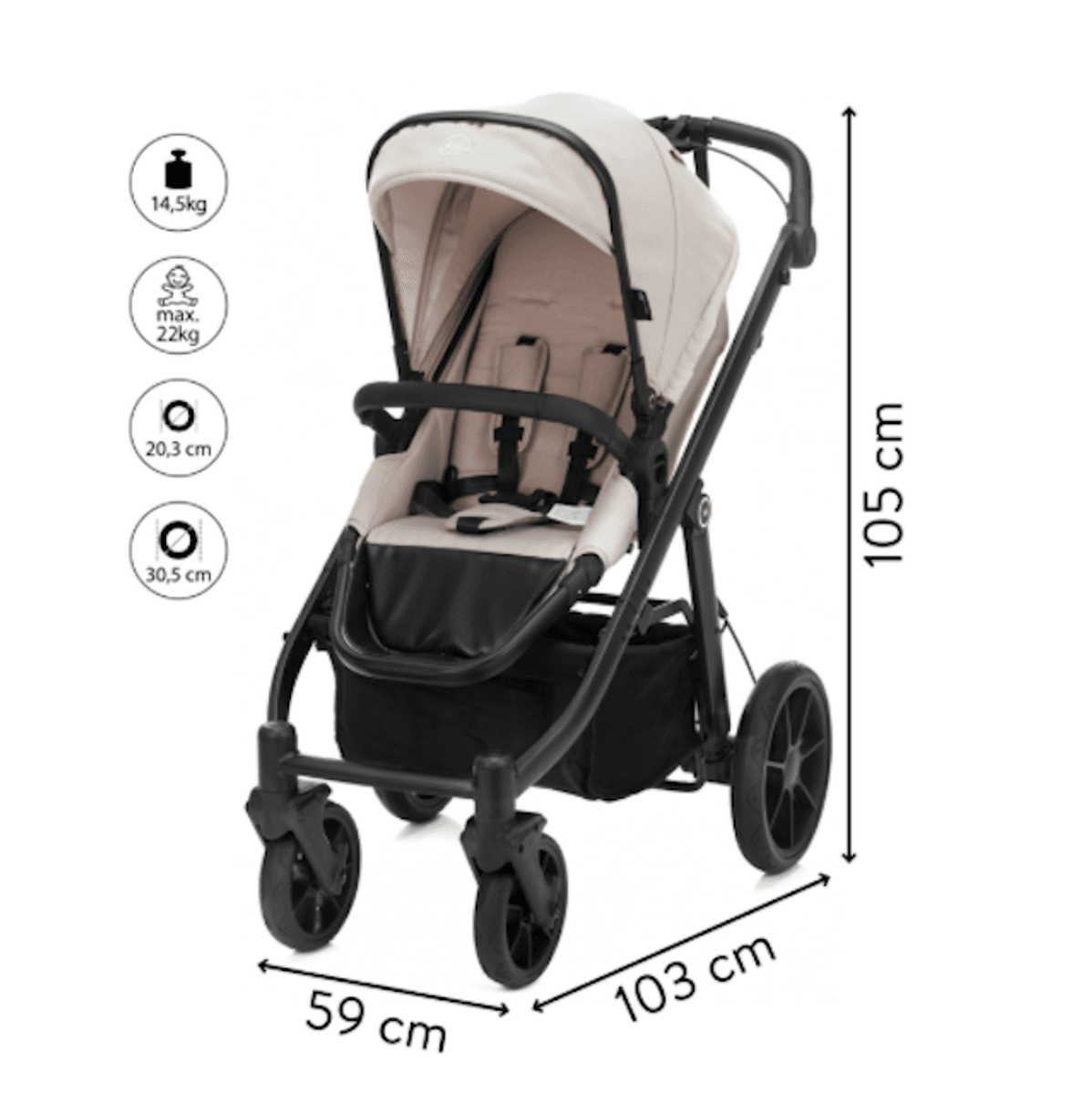 Fillikid | Voyager Kombivogn | Taupe