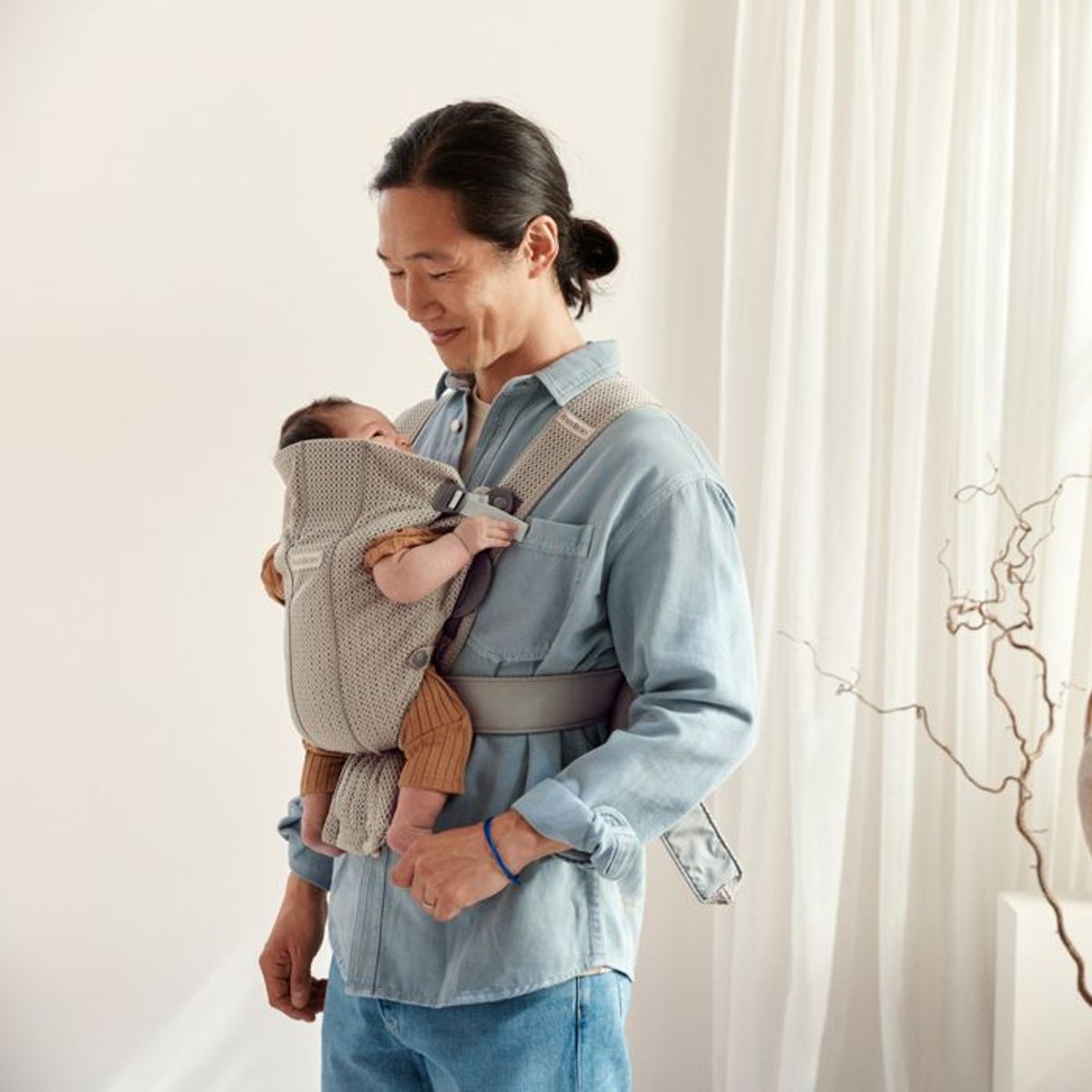 BabyBjörn | Bæresele Mini | 3D-Mesh | Grå/Beige