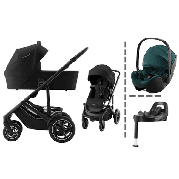 Hovedbilde Britax | Smile 5Z Kombivogn + BABY-SAFE Pro Bilstol & Base | Black and Green 