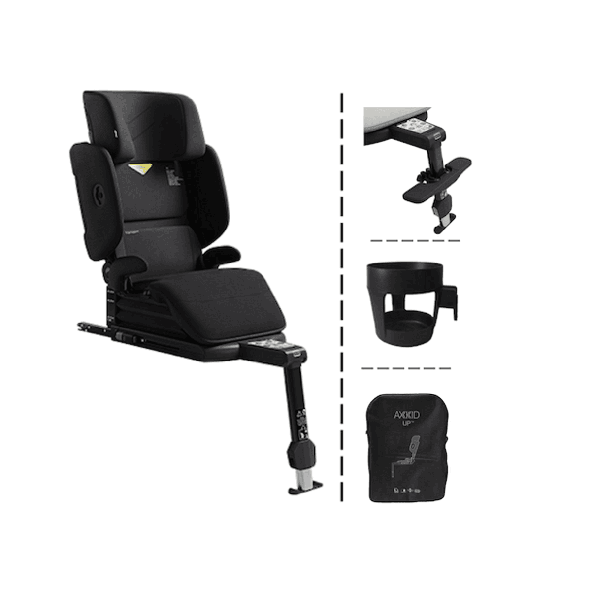 Axkid  | UP  Beltestol 4-12 år og Utstyrspakke |  Coastal Storm Black