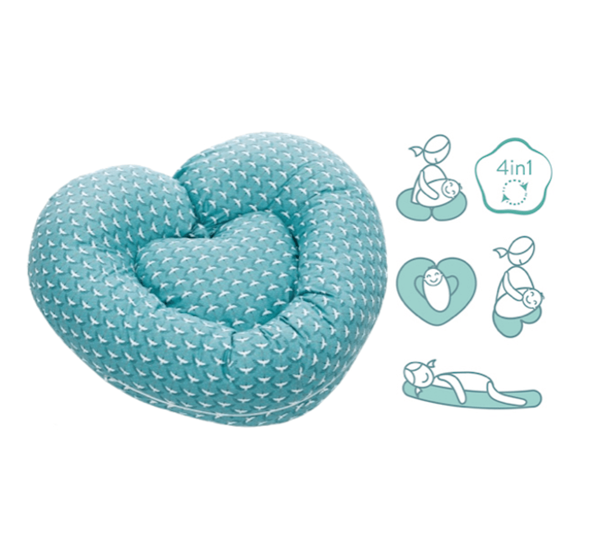 Fillikid | Gravid-og Ammepute 4in1 | Birds Petrol