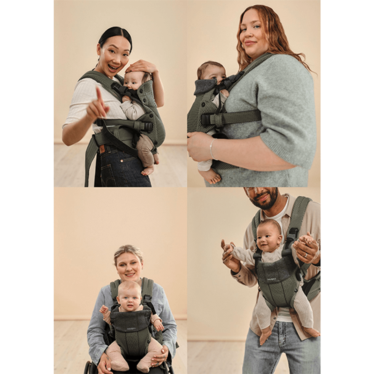 BabyBjörn | Bærsele Harmony | Vevd | Lysbeige Melange