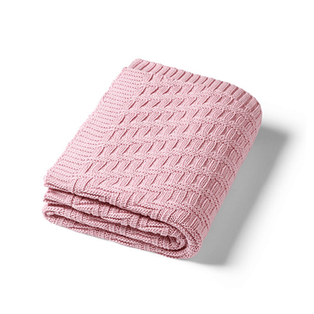 Babyono | Strikket babyteppe Bomull | Rosa