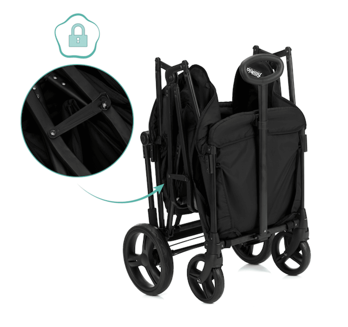 Fillikid | Oscar Flerbruksvogn | Black